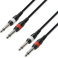 XLR male auf female DMX Mikrofon Kabel Adam Hall 2x 10 m Mikrofonkabel ROT 