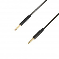 Rean Neutrik Right Angled Patch Lead Cable 6.35mm 1/4 Guitar FX 0.6m, Black