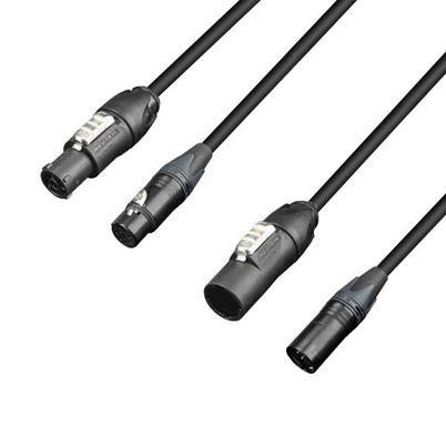 Licht Effekte Powercon Kompatibel 10m DJ PA Hybrid Multi Kabel DMX Powerplug f 