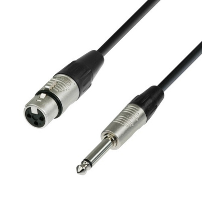 6 m Mikrofonkabel 3 pol XLR male auf XLR female DMX Mikrofon Kabel Adam Hall 