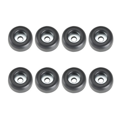 4er Set Gummifu/ß 25 x 11 mm schwarz im Beutel Adam Hall Hardware 4900 M4 AH