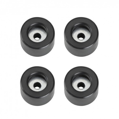4er Set Gummifu/ß 25 x 11 mm schwarz im Beutel Adam Hall Hardware 4900 M4 AH