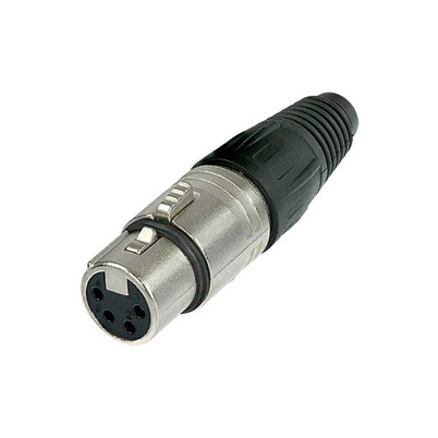 XLR BLACK 4POLE NEUTRIK NC4MXX-B PLUG XLR BLACK 4POLE NEUTRIK NC4MXX-B PLUG